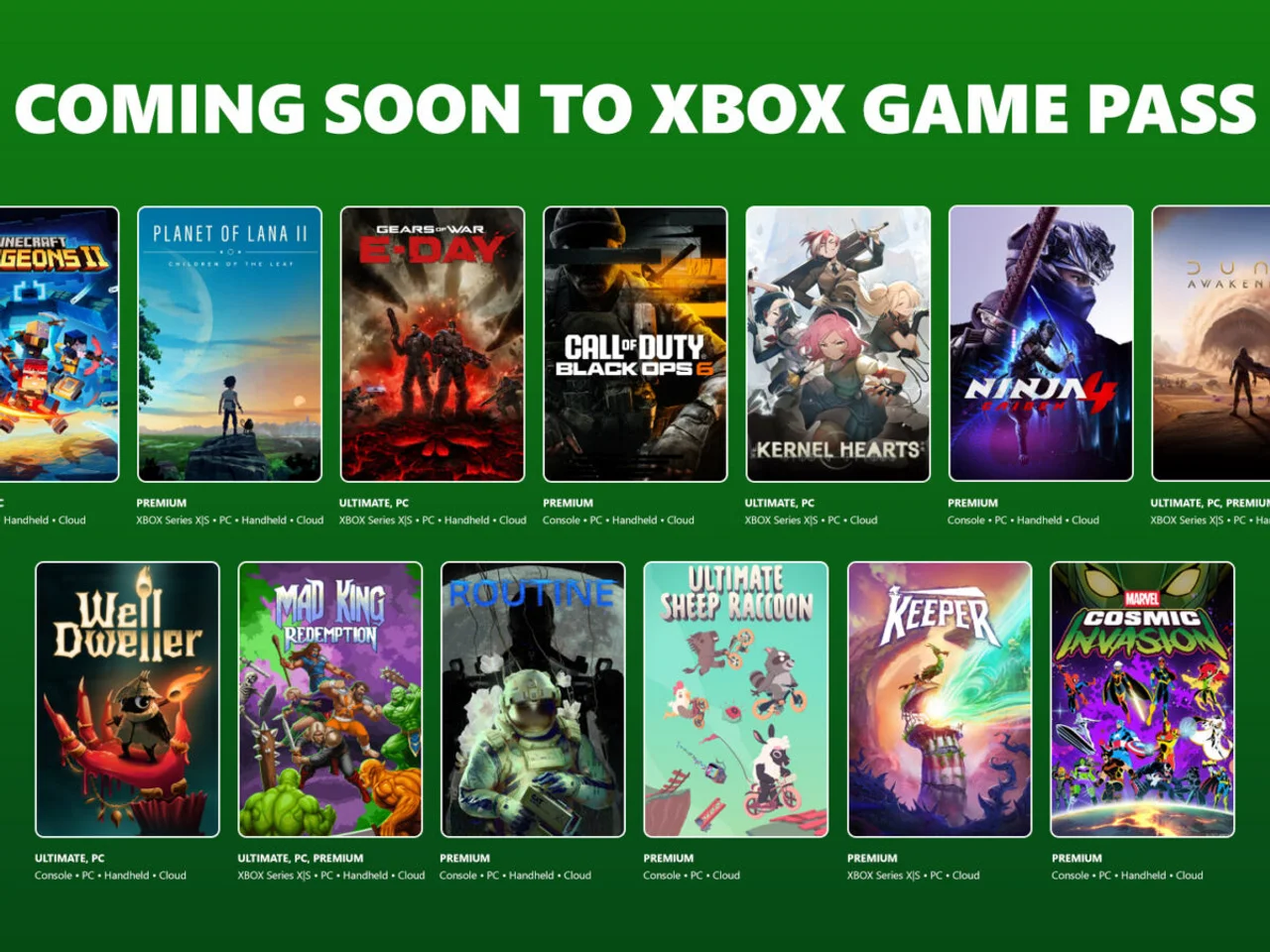 Le Game Pass lâche quatre jeux d'un coup aujourd'hui avant une fin septembre très chargée